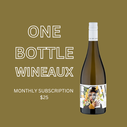 One bottle wineaux monthly bottle subscription $25