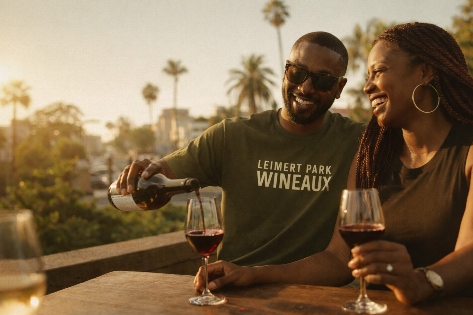 couple drinking wine